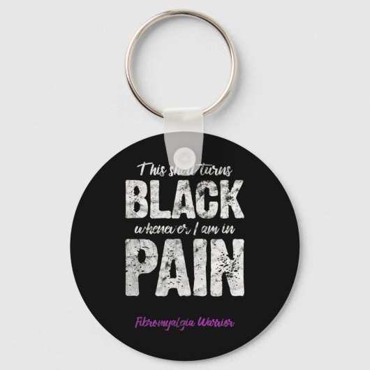 Warrior Chronische Pijn Fibro Awareness Verdrietig Sleutelhanger (Voorkant)