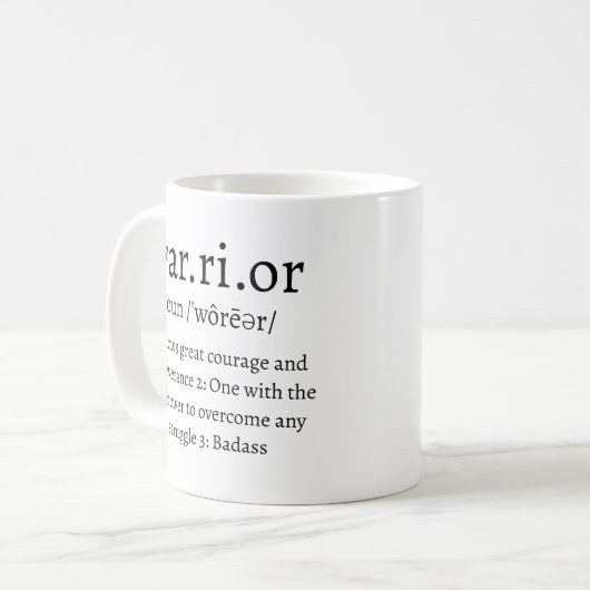 Warrior-definitie Koffiemok (Voorkant links)