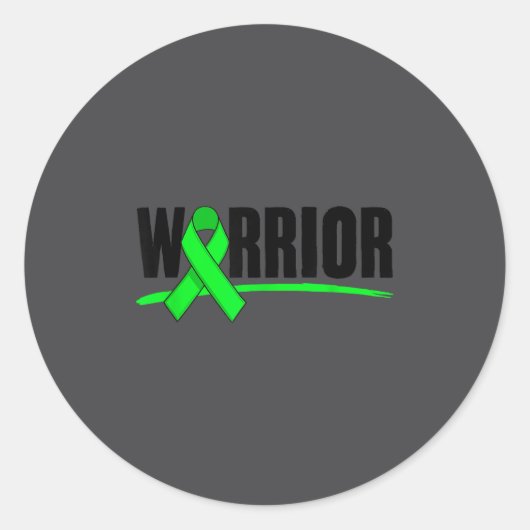 Warrior Depression Anxiety Mental Health Awareness Ronde Sticker (Voorkant)
