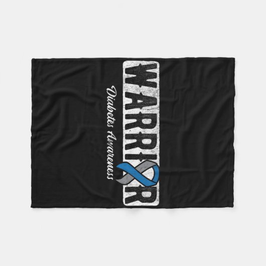 Warrior Diabetes Awareness  Fleece Deken (Voorkant (Horizontaal))