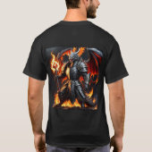 Warrior Dragon Mannen T-shirt (Achterkant)