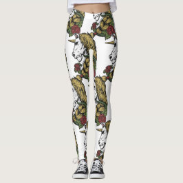 Warrior Eenhoorn witte Leggings