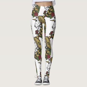 Warrior Eenhoorn witte Leggings