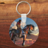 Warrior en oorlogspaard sleutelhanger (Voorkant)