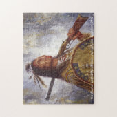 Warrior en Zijne Winchester, Inheemse Amerikaanse  Legpuzzel (Verticaal)