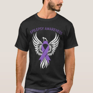 Warrior Epilepsy Awareness Month Gift Paars Ribbo T-shirt