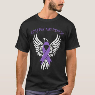 Warrior Epilepsy Awareness Month Gift Paars Ribbo T-shirt