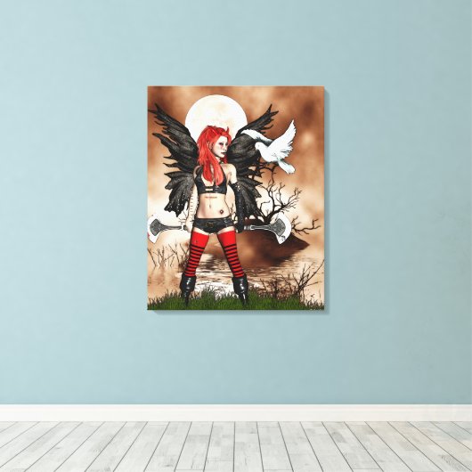 Warrior Fairy Canvas Afdruk (Insitu (Houten vloer))