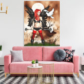 Warrior Fairy Canvas Afdruk (Insitu (Woonkamer))