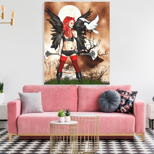 Warrior Fairy Canvas Afdruk (Insitu (Woonkamer))