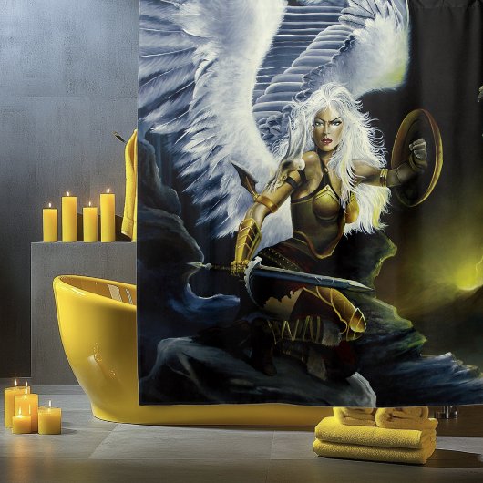 Warrior Fantasy Engel Zwaard Douchegordijn