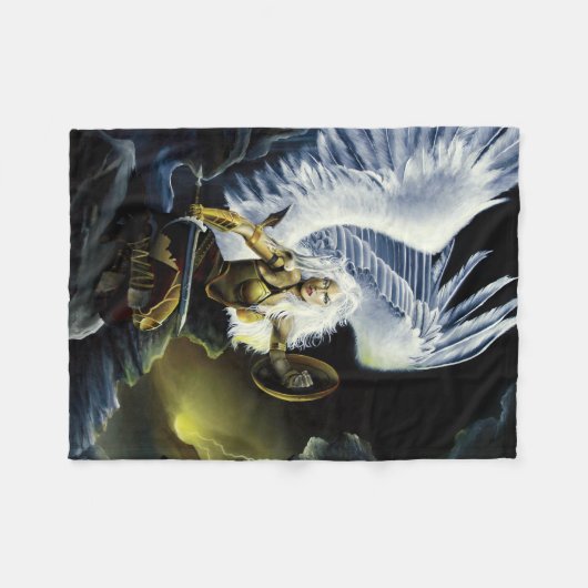 Warrior Fantasy Engel Zwaard Fleece Deken (Voorkant (Horizontaal))