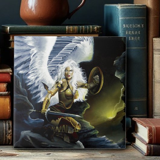 Warrior Fantasy Engel Zwaard Tegeltje