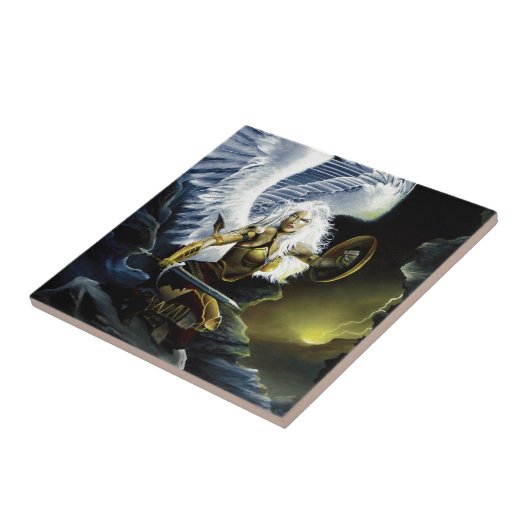 Warrior Fantasy Engel Zwaard Tegeltje (Zijkant)