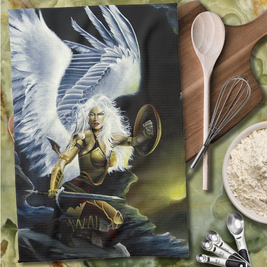 Warrior Fantasy Engel Zwaard Theedoek
