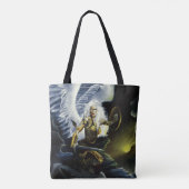 Warrior Fantasy Engel Zwaard Tote Bag (Achterkant)