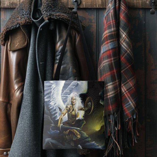 Warrior Fantasy Engel Zwaard Tote Bag