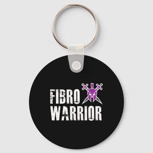 Warrior - Fibromyalgie Bewustzijnsvechter 1 Sleutelhanger (Voorkant)