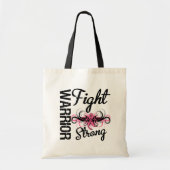 Warrior Fight Strong Breast Cancer Tote Bag (Voorkant)
