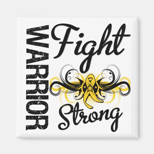 Warrior Fight Strong Sarcoma Cancer Magneet (Voorkant)