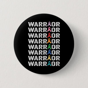 Warrior Fighter Cancer Survivor awareness world ca Ronde Button 5,7 Cm