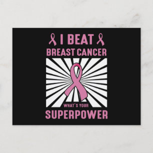 Warrior Fighter I Beat Breast Cancer Survivor Briefkaart