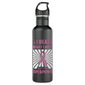 Warrior Fighter I Beat Breast Cancer Survivor Waterfles (Voorkant)