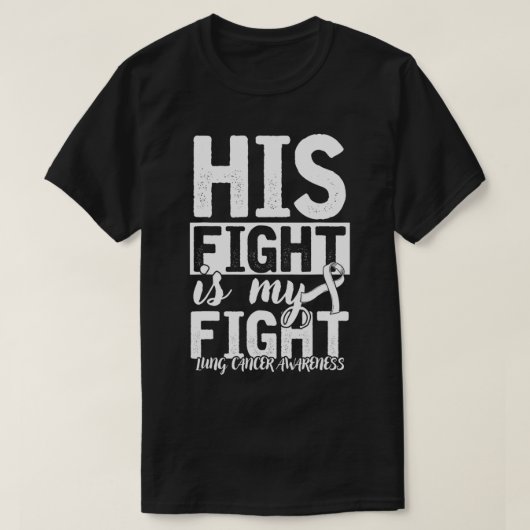 Warrior Fighter Support White Ribbon Lung Cancer A T-shirt (Design voorkant)