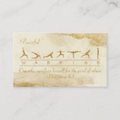 Warrior Fitness Visitekaartje – Empower & Motivate (Voorkant)