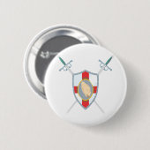 Warrior gebeden met het gebeden hand ronde button 5,7 cm (Voorkant /achterkant)