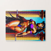 WARRIOR GIRL BODYBUILDER FANTASY JIGSAW PUZZLE LEGPUZZEL (Horizontaal)