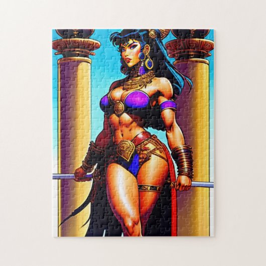 WARRIOR GIRL BODYBUILDER FANTASY JIGSAW PUZZLE LEGPUZZEL (Verticaal)