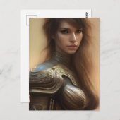 Warrior Goddess AI genereerde kunst Briefkaart (Voorkant / Achterkant)