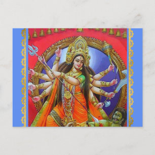 Warrior Goddess Durga Shakti Briefkaart