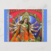 Warrior Goddess Durga Shakti Briefkaart (Voorkant)