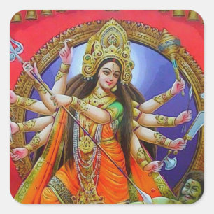 Warrior Goddess Durga Shakti Vierkante Sticker
