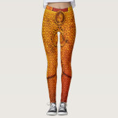 Warrior Gold en Red Ombre Pattern Leggings (Voorkant)