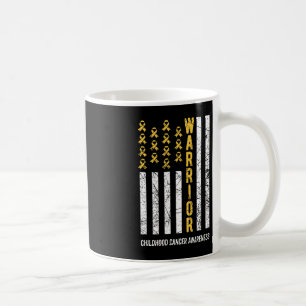 Warrior Gold Ribbon Childhood Cancer Awareness Koffiemok
