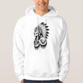 Warrior Headdress Line Art Hoodie (Voorkant)