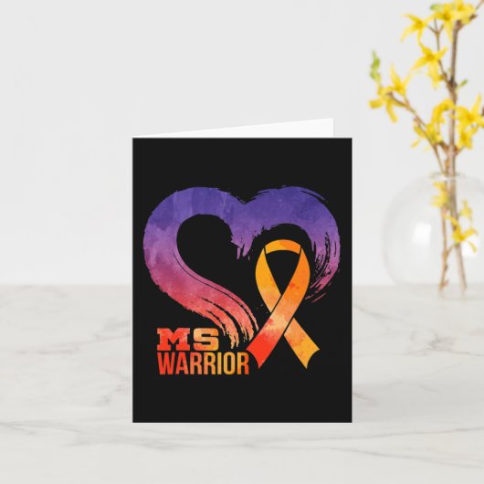 Warrior Heart Multiple Sclerosis Awareness Maand 1 Kaart (Gele Bloem)
