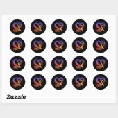 Warrior Heart Multiple Sclerosis Awareness Maand 1 Ronde Sticker (Vel)