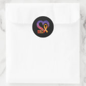 Warrior Heart Multiple Sclerosis Awareness Maand 1 Ronde Sticker (Tas)