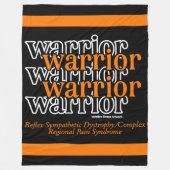 Warrior/herhaling...RSD/CRPS-ventilatorbak Fleece Deken (Voorkant)