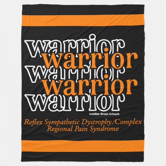 Warrior/herhaling...RSD/CRPS-ventilatorbak Fleece Deken (Voorkant)