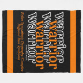 Warrior/herhaling...RSD/CRPS-ventilatorbak Fleece Deken (Voorkant (Horizontaal))