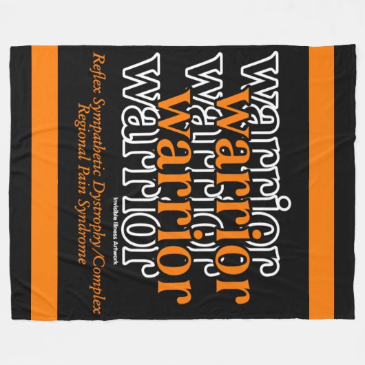 Warrior/herhaling...RSD/CRPS-ventilatorbak Fleece Deken (Voorkant (Horizontaal))