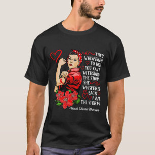 Warrior I Draag rood om hartziekte Awarenes te bes T-shirt
