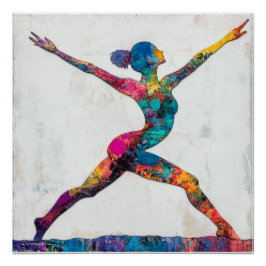 Warrior II Pose Glossy Poster