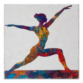 Warrior II Pose Glossy Poster