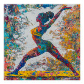 Warrior II Pose Glossy Poster (Voorkant)